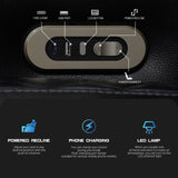 3+2+1 PU Leather Power Sectional Sofa Set, Living Room Furniture, Reclining Couch, Loveseat, Chair with LED Light/USB Ports/Storage Armrests/Center Console/Cup Holders/Wireless Chargers/Coffee Table NicBex