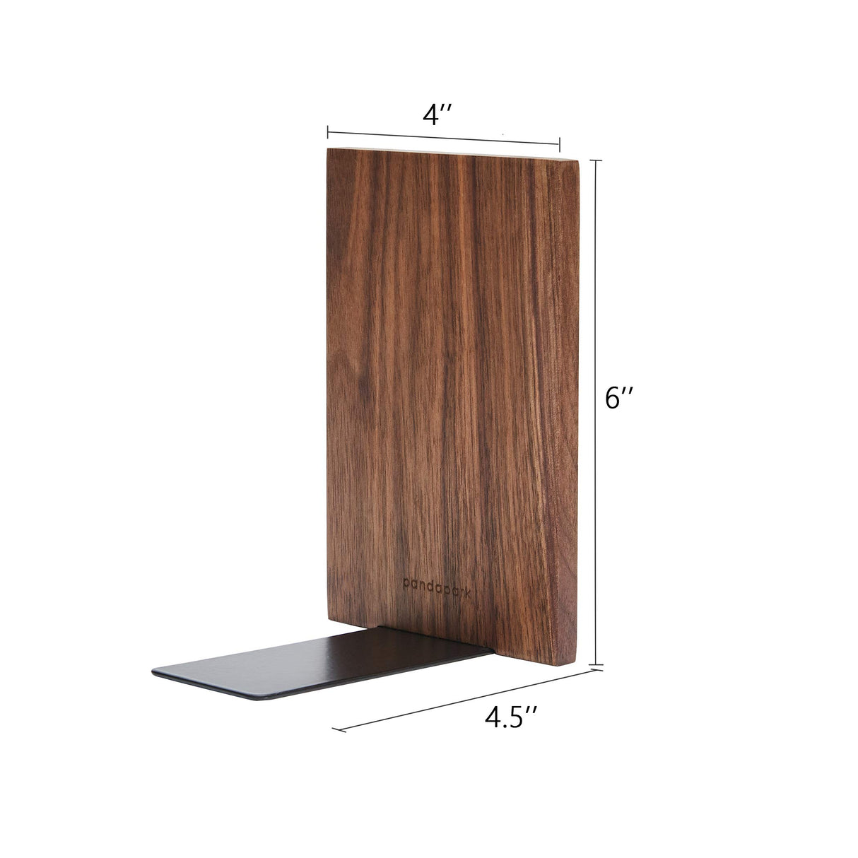 Pandapark Wood Decorative Bookends,Non-Skid Bookend for Shelves,Heavy Duty Bookends,Book Stand for Books/CDs,1 Pair pandapark