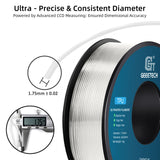Geeetech TPU Filament 1.75mm, Shore 95A Flexible 3D Printer Filament with High Elasticity, 1KG (2.2lbs) Spool, Dimensional Accuracy ±0.03mm, Fits Most FDM Printers (Clear) Geeetech
