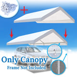 BenefitUSA 10'x20' Carport Replacement Canopy Garage Top Tarp Shelter Cover, Canopy ONLY (w/Edge) Benefit