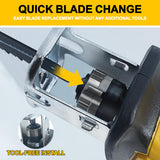 Cordless Reciprocating Saw for DeWalt 20V Battery, Brushless Power Recipro Saw, 0-3500SPM Variable Speed, Tool-free Blade Change, 4 Saw Blades Kit for Wood/Metal/PVC Cutting, Bare Tool L1NXIXI