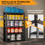 BEESTMUEBLE 72" H Garage Shelving Storage Shelves, Adjustable Metal Shelf and Shelf Units, Heavy Duty Garage Shelving for Warehouse, Basement, 35.4" W X 15.8" D X 72" H BEESTMUEBLE