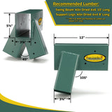Eastern Jungle Gym Easy 1-2-3 A-Frame 2 Brackets for Swing Set with All Mounting Hardware, Green Eastern Jungle Gym