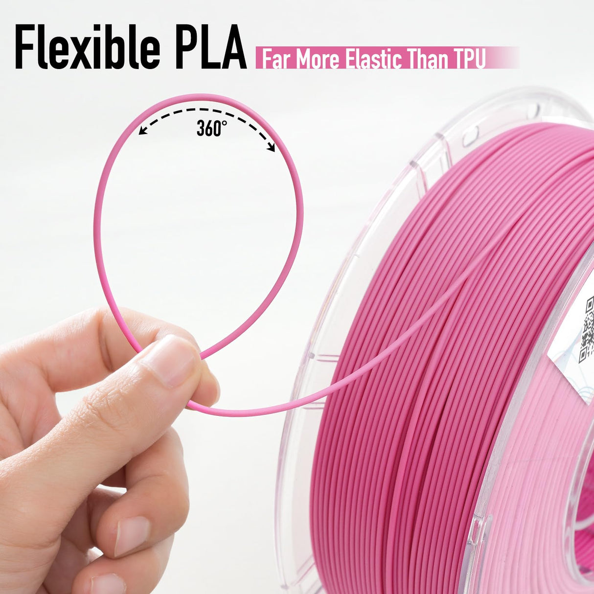 YXPOLYER Flexible PLA Food-Grade Soft PLA 3D Printer Filament 1.75mm 1KG for Printing Dog Chew Toys and Highly Elastic Bouncy Airless Basketball Pet Ball, Pink yxpolyer