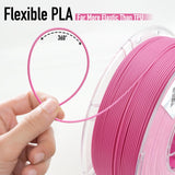YXPOLYER Flexible PLA Food-Grade Soft PLA 3D Printer Filament 1.75mm 1KG for Printing Dog Chew Toys and Highly Elastic Bouncy Airless Basketball Pet Ball, Pink yxpolyer