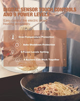 Induction Cooktop 30 Inch with 4 Burners Built-in Induction Electric Stovetop with Boost/Timer & Child Safety Lock/9 Power Levels 7000W (NO PLUG) Weceleh