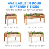Jumbl Raised Canadian Cedar Garden Bed | Elevated Wood Planter for Growing Fresh Herbs, Vegetables, Flowers, Succulents | 72x23x30” Jumbl