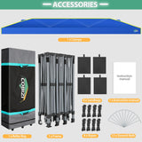 COBIZI 10x30 Pop Up Canopy Tent with Air Vent EZ Pop Up Party 10x30 Canopy Tent Waterproof and UPF50+,Outdoor Canopy Tent for Parties Wedding Events,with Roller Bag, Sandbags(Blue COBIZI