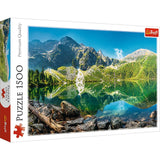 Trefl Morskie Oko Lake, Tatras, Poland 1500 Piece Jigsaw Puzzle Red 33"x23" Print, DIY Puzzle, Creative Fun, Classic Puzzle for Adults and Children from 12 Years Old Trefl