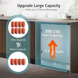 Velieta 24 Inch Outdoor Beverage Refrigerator Cooler,Stainless Steel Wide Refrigerator for 210 Cans,Fit Perfectly for 24" Space Built-in Counter or Freestanding with powerful and quiet cooling system Velieta