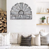 Fleecy day Metal Half Windmill Decor, Rustic Farmhouse Wall Art Decor, Metal Art Wall Decor for Living Home Bedroom Dark Kitchen Fleecy day