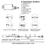 Dazzle Bright 300 LED Christmas String Lights, 100 FT Connectable Waterproof String Lights Green Wire with 8 Modes, Christmas Decorations for Indoor Outdoor Xmas Party Yard Garden (White) Dazzle Bright