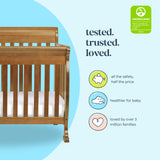 DaVinci Kalani 4-in-1 Convertible Crib in Chestnut, Greenguard Gold Certified DaVinci