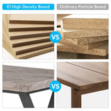 Tribesigns Writing Computer Desk, 55 inch Heavy Duty Study Desk with Z-Shaped Metal Leg, Modern Simple Home Office Computer Desk, Grey Tribesigns