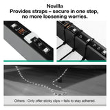 Novilla Floating Bed Frame with LED Lights, Modern Platform King Size Bed Frame with Mattress Slide Stopper, Easy Assembly, No Box Spring Needed, Noise Free Novilla