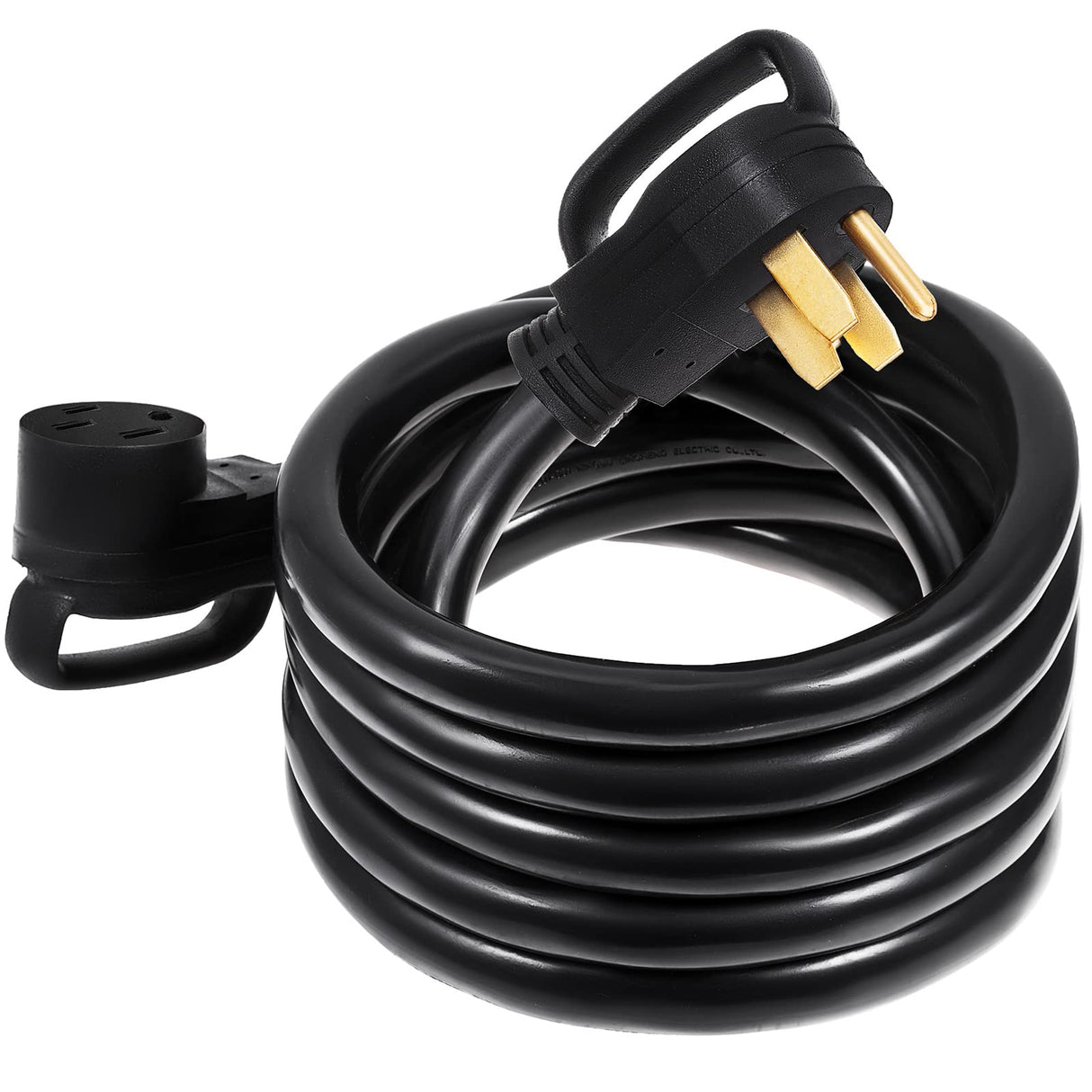 VEVOR 50 FT 50 Amp RV Extension Cord NEMA N14-50P to N14-50R, 125 / 250V Heavy Duty STW 6/3+ 8/1 RV Power Cord, for EV Charging and RV Trailer Campers VEVOR