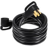 VEVOR 50 FT 50 Amp RV Extension Cord NEMA N14-50P to N14-50R, 125 / 250V Heavy Duty STW 6/3+ 8/1 RV Power Cord, for EV Charging and RV Trailer Campers VEVOR