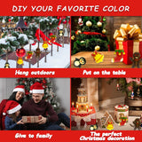 Nialnant 60 PCS Wooden Christmas Ornaments Crafts for Kids, Wooden Christmas Ornaments to Paint, 12 Style DIY Christmas Crafts for Christmas Tree Unfinished Wood Christmas Ornaments Kits Nialnant