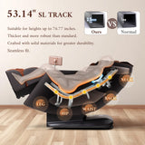 4D Massage Chair, Full Body Massage Chair, Zero Gravity Recliner w/Intelligent Voice Control, 53.14" SL Track, Electric Calfrest Extension, 12 Auto Modes, USB Type-C, Bluetooth Speaker, TFT Screen Mazzup