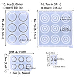 Surakey 4 Pieces Resin Board Game Silicone Mold White Epoxy Puzzle Chess Casting Mold Parent-Child Game Chess Making Tool DIY Table Game Handicrafts Gift for Home Decor Surakey