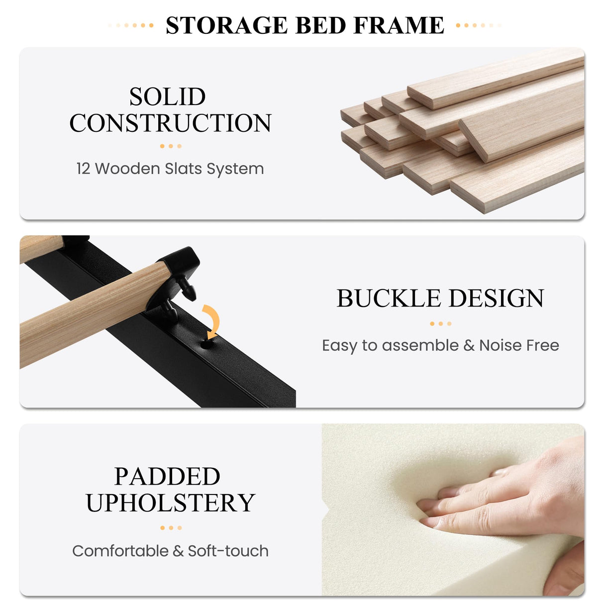 SHA CERLIN King Size Platform Bed Frame with 4 Storage Drawers, Vertical Channel Tufted Adjustable Headboard, Velvet Upholstered, Wooden Slats Support, No Box Spring Needed, Easy Assembly, Black SHA CERLIN