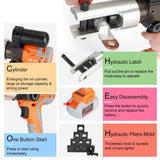 Hydraulic Crimping Tool Set,18V/4.0Ah Electric Hydraulic Crimping Pliers Rechargeable 16-300mm² Battery Powered Cable Crimping Tool Terminal Crimping Plier, 295x270x110mm LYAYYDS