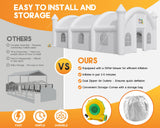 Albott 40x23x15 FT Commercial Inflatable Wedding Tent, 210D Oxford Fabric Portable Heavy Duty Party Tent with 2 Roll-Up Doors & 8 Sand Bags, Gazebo Event House for Wedding Birthday Backyard Party Albott