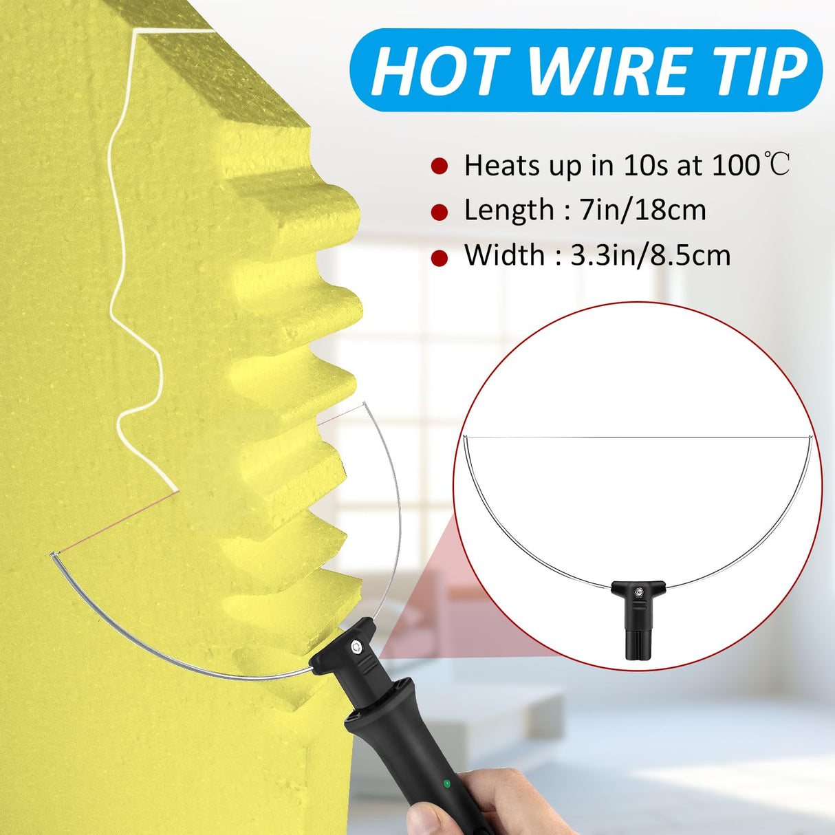 8 In 1 Foam Cutter Electric Cutting Machine Pen Tools Kit 100-240V /18W Hot Wire Foam Cutter Kit Styrofoam Cutting Pen For Polyethylene Eva Foam Carving Crafts Vanwoke