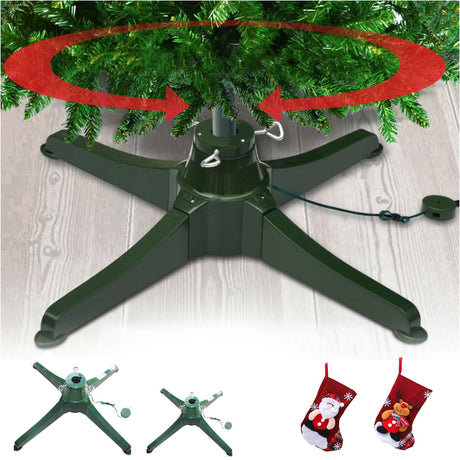 Musical Rotating Christmas Tree Stand with Speaker, 360 Degree Rotating Christmas Tree Stand with Music,Christmas Tree Rotating Stand,360° Spinning Christmas Tree Base with Music (31.5in) Generic