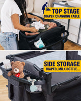 BEKA 4 in 1 Baby Bassinet Bedside Sleeper, Baby Bedside Crib 4 Functions, Bedside Bassinet Crib Sleeper, Playard, Changing Table, Baby Bassinet for Newborn Baby BEKA