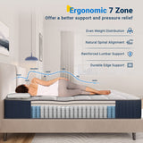 Avenco 12 Inch California King Mattress in a Box Medium Firm Hybrid Cal King Mattress with Latex Memory Foam CertiPUR-US Certified, 10 Years Warranty Avenco