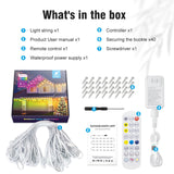 Llamau 50FT Permanent Outdoor Lights - IP65 Waterproof RGB Eaves Lights with Smart App/Remote Control,for Christmas, All Holiday Party, Daily and Accent Lighting, House Roof and Garden Decoration Llamau