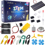 Delinx Fun Physics Science Experiment Kit: Windmill & Hand-cranked Generator, Solar Power, Basic Electric Circuit Learning, DIY Educational STEM Project for Kids & Teens, Girls & Boys Delinx