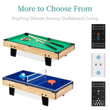 Best Choice Products 11-in-1 Kids Combo Game Table Set w/Ping Pong, Foosball, Air Hockey, Shuffleboard, Bowling, 5 Accessory Bags - Light Wood Best Choice Products