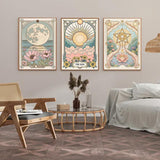 EIBEILI Diamond Art Tarot Kits for Adults - 3 Pack Diamond Painting for Beginners, Diamond Dots Round 5D Full Drill Paint with Diamonds Pictures Gem Art Painting Kits DIY Crafts Kits 12x16inch EIBEILI