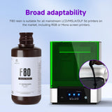 RESIONE 3D Printer Resin, F80 Elastic 405nm UV-Curing Printing Liquid with High Elongation at Break High Resilience Photopolymer Resin for LCD DLP MSLA 3D Printing (Black, 1000g) RI RESIONE