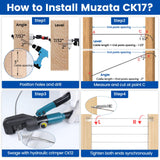 Muzata 120 Pack 1/8" Cable Railing Hardware Kit Swage Lag Screws Left and Right Handed Thread for Wood Post T316 Stainless Steel Deck Cable Railing System 60 Pairs CK17 Muzata