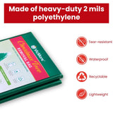 VicMore Christmas Tree Disposal & Removal Bag (9x6 ft) – Heavy-Duty, Tear-Resistant, Odorless PE Cover for Real or Artificial Xmas Trees – Extra Large, Dustproof & Multi-Use, Green VICMORE