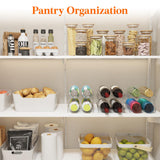 Lifewit Plastic Stackable Wine Rack for Refrigerator, Cabinet, Countertop,Wine Bottle Holder, Water Bottle Organizer for Fridge, Pantry, Hold 4 Bottles Lifewit