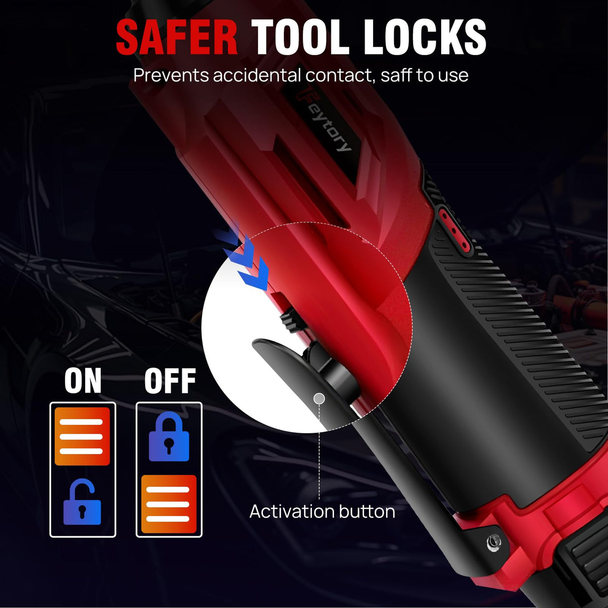 Cordless Electric Ratchet Wrench Set, 3/8" Ratchet Wrench, 12V Power Ratchet Driver with Fast Charger and 300 RPM Speed, 7 Sockets Cordless Ratchet Set with 2*1500 mAh Batteries for Table, Bike, DIY Yiyai