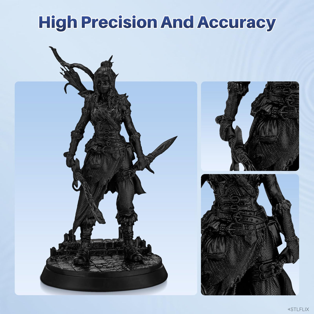 ELEGOO Water Washable 3D Printer Resin, Rapid Resin 405nm LCD UV-Curing Standard Photopolymer Resin for LCD 3D Printer Black 2KG ELEGOO