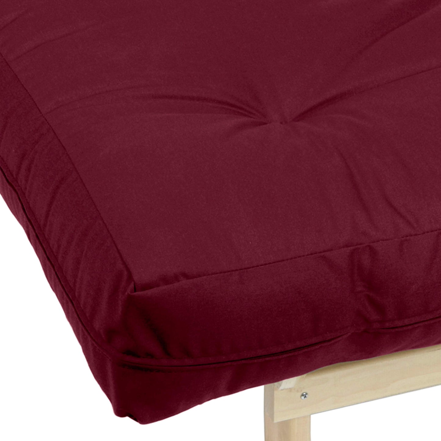 Mozaic Full Size 10-inch Cotton Twill Futon Mattress, Burgundy