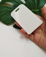 10pcs of Acrylic Rectangle Luggage Tags, Blank Acrylic Rectangle, Acrylic Blanks, Keychain Blanks, Acrylic Reserve Seating Tag (White) XIAOYUE