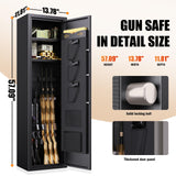 8-12 Gun Safe for Rifles and Pistols,biometric Fingerprint Lock,No Assembly Required,Fireproof Gun Safe for Home with Removable Gun Shelf,Alarm System,Silent Mode ZZXCBB