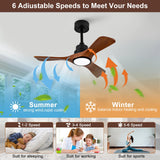 36 Inch Ceiling Fans with Lights and Remote, Black 3 Blade Wood Outdoor Ceiling Fan with Light Outdoor Ceiling Fans for Patios, Bedroom Ceiling Fan for Modern Living Room Patio Indoor Office VCQQ