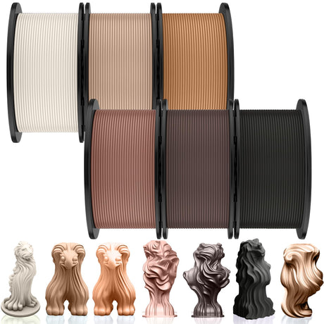 Pangda 3D Printer Filament Bundle 1.75mm Multicolor Matte or Silk PLA Filament 3D Printing Material for Halloween Thanksgiving Day Christmas Easter Holiday Crafting Decorations(1.5 kg,Earth Color) Pangda