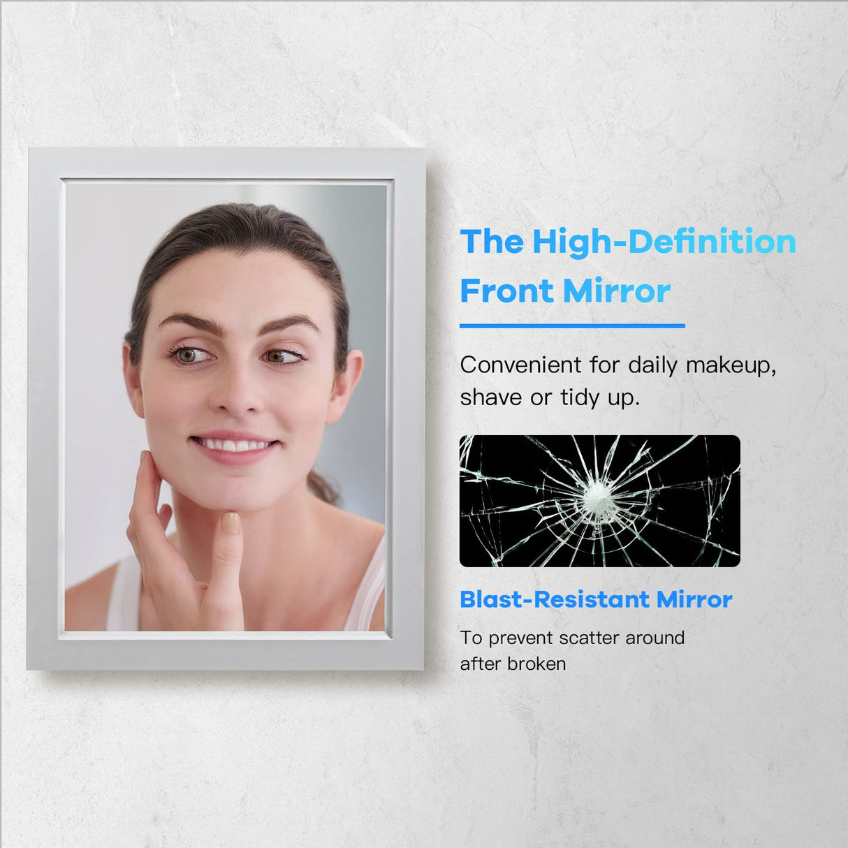 RELAX4LIFE Bathroom Medicine Cabinet with Mirror - Bathroom Wall Cabinet w/Single Door & Adjustable Shelf, Wood Mirrored Storage Cabinet Organizer, Recessed Bathroom Cabinet Wall Mount (Grey) RELAX4LIFE