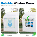 Quictent 10x20 ft Heavy Duty Carport Car Canopy Garage Outdoor Boat Shelter Party Tent with Sidewalls and Rollable Windows -White Quictent