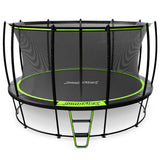 JumpFlex Large Round Recreational Backyard Trampoline & Net, 14 Foot Green/Black Jumpflex
