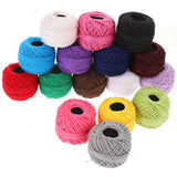 Wakauto 16 Roll Embroidery Thread Floss Set Wool Cotton Cross Stitch Threads Polyester Embroidery Machine Thread Kit Sewing Thread Craft Making for Bracelet String Wakauto